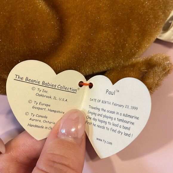 Vintage 1999 Ty Beanie Baby NWT Excellent Condition NWT Paul The Walrus 8” long - Picture 8 of 10
